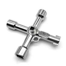 1pc Heavy Duty Zinc Alloy 4-Way Water Pipe Key With Hex Shaft - Industrial Grade Multi-Function Wrench For Water Meters, Coolers, Electrical Control Boxes, Gas Valve Locks And Faucets - Durable Metal Construction, Ergonomic Grip, Precision Engineering, Water Meter Tool, Sturdy Tool Design, High Quality Tool, Plumbing Tool, Cross Wrench, Triangle Wrench, Adjustable Wrench, Adjustable Wrench, Pipe Tool - Wrench - View 7