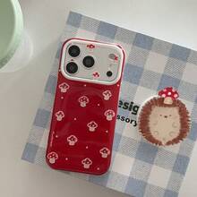1pc Cute Hedgehog & Mushroom Cartoon Magnetic Phone Grip, 360° Rotation Strong Adsorption Retractable Phone Holder, Compatible With IPhone 18 Pro Max & Android - Multicolor - View 2