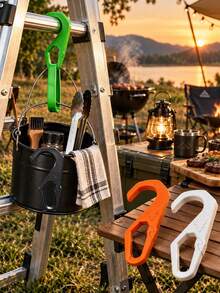 2/1pc Heavy Duty Plastic Tree Stand Ladder Hook, Multi-Function Outdoor Hanging Hook, Suitable For Hunting Tree Stand, Bucket Equipment Rack, Outdoor Camping Gear Hook, Portable Multi-Purpose Hook, Can Hang Bucket, Backpack, Bow And Equipment - Multicolor - View 9