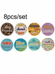 DIY Diamond Painting Coasters Set, Flower Painting Pattern Round Diamond Painting Coasters With Coasters, Hand-Made Insulation Pads For Home Decoration. - A - View 8