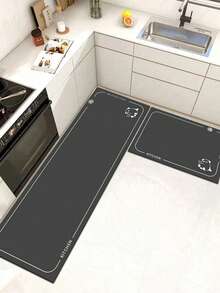1 Pc Little Bear Pattern Kitchen Mat, 3.5 Mm Soft Rubber That Is Easy To Clean. Suitable For Corridors, Bathrooms, Living Rooms, Outdoor Door Mats, And Toilets. Useable Throughout The Year And For Various Holidays. - Multicolor - View 1