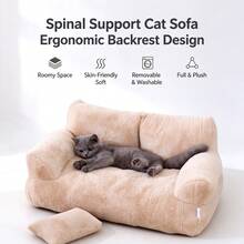 1pc Warm Pet Sofa Universal Removable Washable High Rebound Non-Collapse Cat Dog Couch Bed Indoor Home Use - Multicolor - View 13