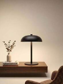 Nordic Style Wireless Mushroom Table Lamp, Modern Metal Touch Desk Lamp, LED Bedroom Living Room Office Bedside Lamp, 3-Color Dimmable, Luxury Style Lamp - Multicolor - View 5
