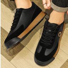 Men's Low-Top Fashion Versatile Casual Shoes - Black - View 5