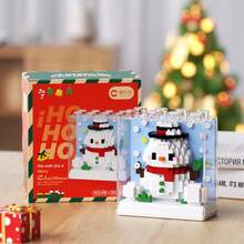 1pc Christmas Blind Box Punch-Hole Santa Claus Tree Reindeer Building Block Toy, Perfect Gift For Birthday, Halloween, Christmas, Valentine's Day, Easter - Multicolor - View 5