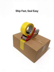 Handheld Box Sealing Tape Dispenser Gun Tool - Pre-Loaded With 30 Meters Standard Roll, One-Pull Easy Cutting Packing Machine For E-Commerce Shipping And Home Moving - Multicolor - View 2