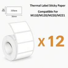 Printable White Self-Adhesive Thermal Paper, Smudge-Proof Label Refills Compatible With M110 M120 M200 Printers, Barcode Printing, Shipping Address Stickers, Office Filing, Home Storage, Paper Refill Only - View 34