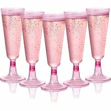 5/10/20/1pc 150ml/5oz Reusable Shiny Champagne Cups, Party Cups, Suitable For Picnic, Wedding, Party, Elegant And Easy To Clean, Also Suitable For Party Gathering. (Plastic Cups - Cake Cups - Wedding Decoration - Anniversary Decoration) - View 21