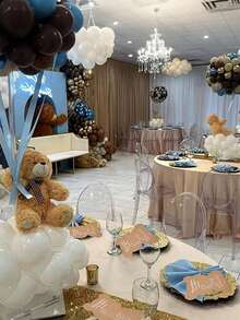 10-100pcs Teddy Bear Theme Baby Shower Game Set, Prediction & Advice Cards, Baby Shower Advice Cards For Expectant Parents, Baby Shower Party Supplies - Multicolor - View 8