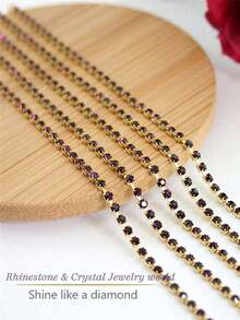 1 Yard Bright 2.5mm Crystal Claw Chain For DIY Jewelry Making - Multicolor - View 8