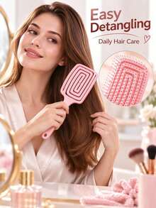 This High-Arched Voluminous Comb Is An Essential Styling Tool, Perfect For Long Hair. Its Features Include Massage Function, Soft Air Cushion Base And Hair Care Benefits. - Multiple Styles - View 4