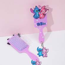 Disney Stitch 3D Patch Air Cushion Comb With Pendant Airbag Brush, Detangling Massage Hair Comb Gift For Girls - One Size - View 6