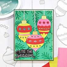 Christmas Ball Decoration Metal Cutting Dies, Suitable For DIY Scrapbooking Decoration Craft Die Cutting Embossing Card Making Template Scrapbook And Craft Photo Album Decoration Embossing - LG26-8484 - View 6