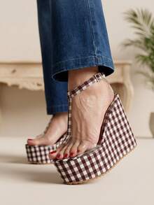 Women Platforms & Wedge Sandals - Café - View 1
