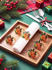 Tkvega • Home 12pcs Christmas Bell Napkin Rings, Christmas Dinner Table Decor, Suitable For Room Decoration, Table Decoration, Home Decor, Perfect For Christmas, Party, Birthday, Wedding And Dinner Buffet Table Elegant Minimalist Decoration - Multicolor - View 5