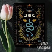 1pc Aesthetic Flower Sketchbook, Vintage Moth Butterfly Journal - Mystical Botanical Insect Spiral Notebook, Floral Office Planner Learning Notepad, Gift For Mother Sister - One Book (50 Pages, 100 Pages) - View 11