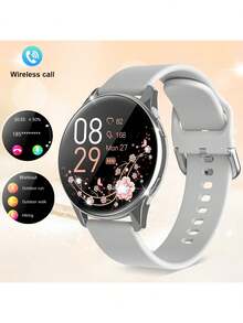 AZRTL Nuevo Reloj Inteligente Deportivo Unisex, Llamadas Inalámbricas y Notificación de Mensajes, Podómetro, Calorías, Seguimiento de Distancia, Modo Multideporte, Control de Música, Cámara Remota, Recordatorio de Alarma, Body de Metal y Correa de Silicona, Reloj Inteligente Multifunción con Carga USB, Regalo de Vacaciones - Ver 13