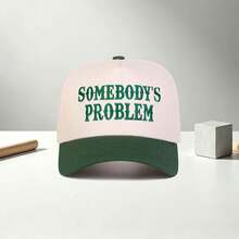 1PC Two-Tone Letter Embroidered Baseball Cap, Adjustable Contrast Color Sun Hat, Unisex Casual Streetwear Cap For Outdoor Sports Travel Daily Wear - Multi-color - View 11