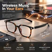 SENBONO AI Smart Glasses, Support Real-Time Translation In Multiple Languages, Chat GPT System, Built-In Microphone And Speaker, High-Definition Voice Call Music Playback Open Headphones, Slim Leg Lightweight Audio Glasses, Christmas Gifts - View 5