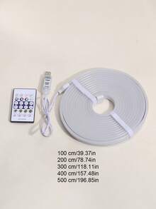Multifunctional LED Light Strip, Supports Remote Control And APP Control, DIY Shape, USB Neon Light Rope, RGBIC Segmented Effect, Dreamy Lighting, Music Sync Color Change, Suitable For Gaming, Bedroom, Holiday Decoration, Christmas Decoration And Other Occasions. - RGBIC - View 11