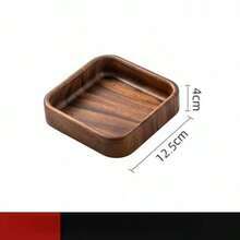 Walnut Wood Fruit Tray Solid Wood Household Snack Tray Dried Fruit Tea Snacks Nuts Storage Divided Compartments - Walnut - View 11