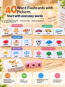Fun English Word Battle Board Game! Quickly Rotate Letters On Picture Cards, Spell Words With Building Blocks, And Use The Buzzer To Add Competitive Fun. Exquisite Iron Box For Easy Storage And Portability. Helps Children Recognize English Letters And Practice Word Spelling, Suitable For Multi-Player Family Battle, A Great Early Education Intellectual Toy Gift. - Multicolor - View 7