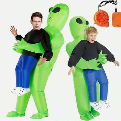 Fellmere 1pc ET Alien Inflatable Costume Anime Suits Dress Mascot Halloween Party Cosplay Costumes Costume Halloween