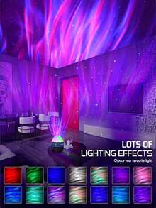 LED Aurora Starry Sky Projector, Multi-Color Galaxy Night Light With Remote Control; Romantic Ceiling Atmosphere Light For Bedroom, Home Theater, Camping, Wedding Decor; Perfect Valentine's Day And Holiday Gift, Stylish Home Decor - Multicolor - View 1