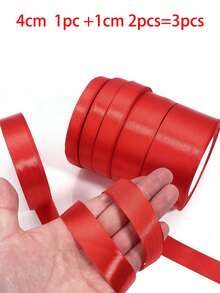 1 Roll Red Satin Ribbon [Different Widths Available], Suitable For Making Bow Hair Accessories, Cake Baking And Bundling Packaging, Gift Wrapping, Holiday Party Decoration, Bouquet Decoration, Christmas Decoration - Multiple Styles - View 13