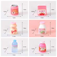 Pink Miniature AD Calcium-Shaped Beverage Bottle Resin Figurine, Micro Landscape Desktop Decoration, Ornament, Photography Prop, Dollhouse Accessory, Handmade DIY, Anime Scene, Home Decor, Desktop Decoration, Photography Prop - Multicolor - View 7