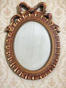 1 buah Bingkai Foto Emas Vintage Eropa dengan Desain Pita Timbul, Dekorasi Rumah untuk Meja atau Gantung Dinding - A - View 3