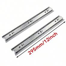 2pcs 35mm Wide Silver Drawer Slides, Full Extension Quiet Soft Close Slow Down Design, Heavy Duty Metal Structure, 12/16/20 Inch Length Options, Suitable For Cabinets, Vanity, Office Desk Furniture Installation, Smooth Operation, Durable - C - View 13