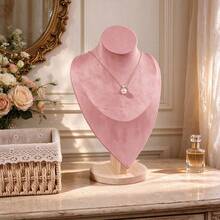 1pc French Luxury Vintage Solid Wood Portrait Neck Necklace Display Stand, Jewelry Counter Display Prop, Jewelry Rack - Multicolor - View 7