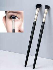 1PC Fan-Shaped Eyelash Brush Suitable For Daily Makeup - Black - View 4