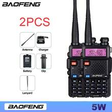 2 buah BAOFENG UV-5R 5W Radio Dua Arah Dual Band Daya Tinggi, Walkie Talkie Portabel Genggam Jarak Jauh, Untuk Penggunaan Komersial, Restoran, Keamanan, Olahraga Berburu - Hitam - View 7