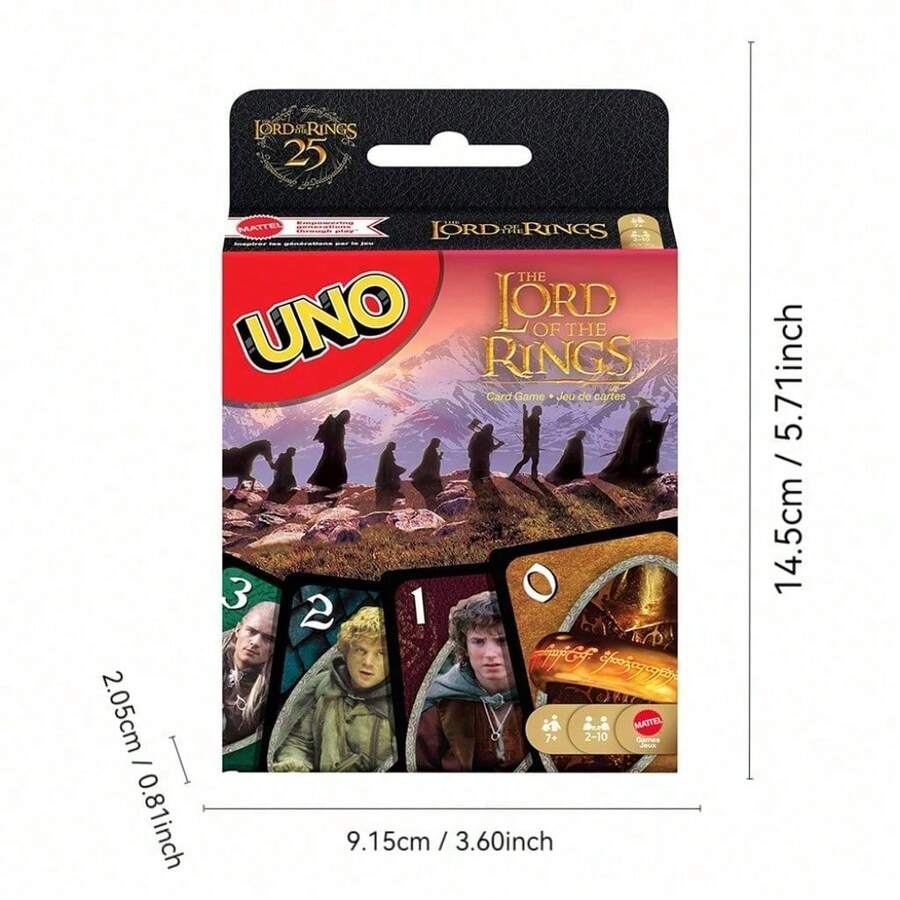 Mattel UNO-The Lord Of The Rings Card Game, Suitable For Children's Day Gift - JMF13 - View 1