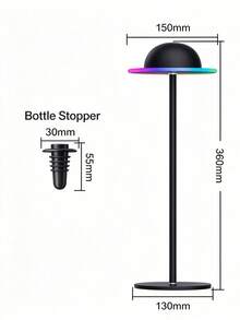 1pc Planet Romantic Ambient Bedside Lamp, USB Powered Touch Dimmable LED Night Light, Creative Cartoon Table Lamp For Bedroom Living Room Home Aesthetic Decor, Perfect Birthday Holiday Gift - Black - View 10