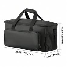Bolsa para DJ con Ruedas 50 x 24 x 26 cm, Bolsa de Viaje para Cables 1680D Acolchada con 6 Divisores Desmontables, Impermeable, Resistente al Desgaste para Accesorios Equipos de Sonido Músicos - Negro 50 x 24 x 26 cm - Ver 10