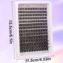 LIMEIKAI 168 Clusters Anime Manga False Eyelash Clusters, Natural Look C-Curl 8-16mm Mixed Length, DIY Eyelash Extensions, Individual Cluster Lashes For Beginners, Cosplay, Role Playing And Party Makeup - View 3