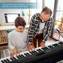 61-Key Electronic Keyboard With Microphone, Sustain, And Recording, Multifunctional Entry-Level Keyboard Instrument, Dual Power Supply, Plug-In And Battery Dual Use, Portable Musical Instrument For Home Performances, Music Practice, And Daily Use - Black - View 8