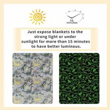 1pc Jungle Dinosaur Cartoon Glow-In-The-Dark Blanket, Soft Flannel Blanket, Suitable For Sofa, Living Room, Bedroom And Outdoors, Decoration Gift, Perfect For Teens And Adults - Multicolor - View 9