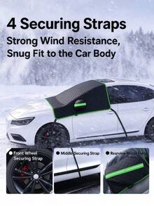 1set Winter Car Snow Cover Ice And Snow Cover Summer Sunshade Car Window Snow Cover Front Windshield, Car Accessories - Half-cover Snow Cover - View 2