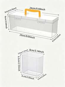 1/2pcs Tool And Parts Storage Box, Multi-Compartment Portable Transparent Tool Storage Box, Home Screw Wrench Hardware Accessories Classification Storage Box, Organizing Tools > Tool Storage > Toolbox, Craft Storage Box And Organizer, With Lid Design, Toy Organizer Box, Portable Divided Organizer And Classification Box, Screw Accessories Classification, Home Desktop And Drawer Organizer - Style 2 - View 7