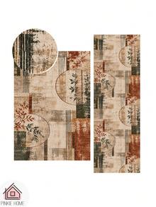 Pinkie Home - 1pc Modern Floral Print Living Room Rug Area Rug/Carpet/Bath Mat, Suitable For Bathroom, Kitchen, Entryway, Hallway, Bedside, Living Room, Bedroom, Machine Washable Rug, Home Decor - Mocha Brown - View 7