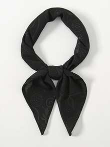2pcs Thin Bandana Sun Embossed Square Headscarf - Army Green + Black - View 2