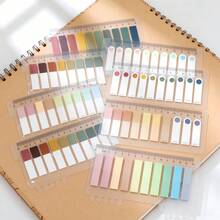 200 Sheets Of Colorful PET Material Sticky Notes, Writable, Reusable, Translucent Bookmarks, Self-Adhesive Page Flags, Suitable For Binders And Indexing. - one-size - View 7