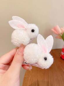 2/4pcs Women's Easter Hair Accessories Set - Cute Rabbit Hair Clips, Mini Hair Clips Suitable For Fine Hair - Multicolor - View 9