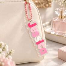 Custom Colorblock Name Keychain,Personalized Pastel Letter Key Chain, Bag Charm,Customized Car Key Tag,Customizable Keychains,Christmas Gift - Multicolor - View 6