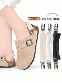 1pc Women's Winter Anti-Slip Back Strap Slippers Elastic Band Anti-Wear PU Shoe Boots Accessories - Multicolor - View 1