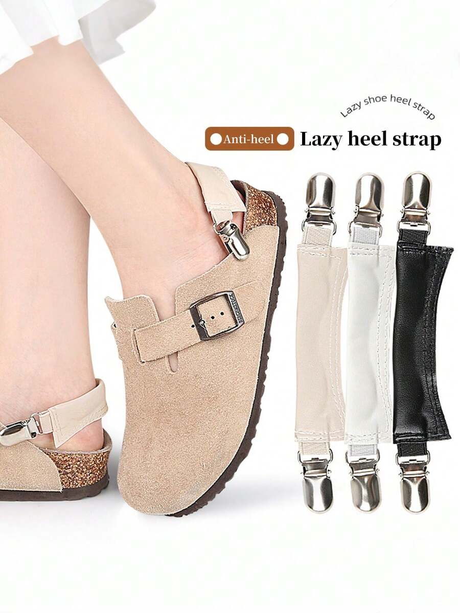 1pc Women's Winter Anti-Slip Back Strap Slippers Elastic Band Anti-Wear PU Shoe Boots Accessories - Multicolor - View 1